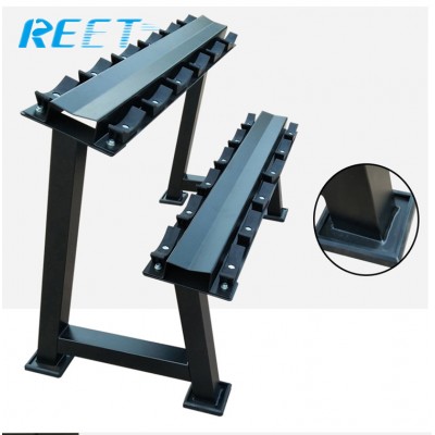 Gym used ten pairs dumbbell rack two layer for sale